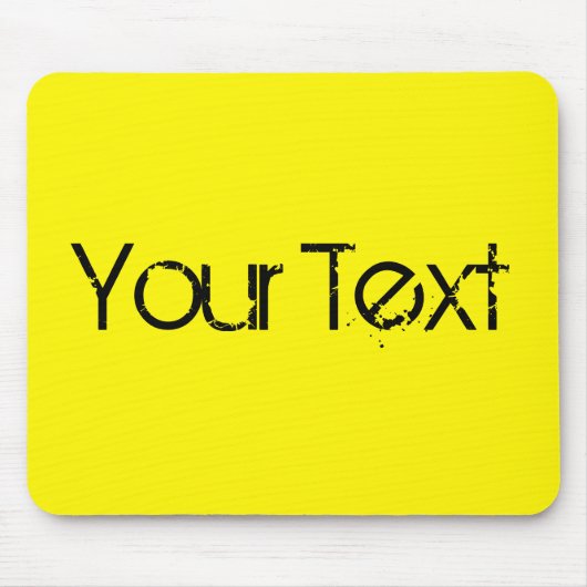 NUR FARBE / Zitrone + Ihr Text Mousepad (Vorne)