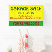 Nur Farbe Zitronengelb und Streifen + Ihre Idee Banner (Insitu)