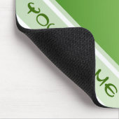 NUR FARBEN - grün + Ihr Name Mousepad (Ecke)