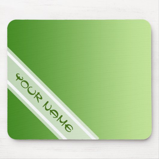 NUR FARBEN - grün + Ihr Name Mousepad (Vorne)