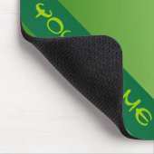 NUR FARBEN - grün + Ihr Name Mousepad (Ecke)