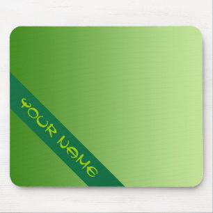 NUR FARBEN - grün + Ihr Name Mousepad