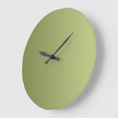 NUR FARBEN - olivgrün Große Wanduhr (Winkel)