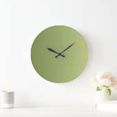 NUR FARBEN - olivgrün Große Wanduhr (Zuhause)