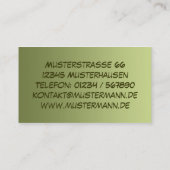 NUR FARBEN - olivgrün Visitenkarte (Rückseite)