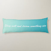 NUR FARBEN - Ozeanblau + Ihr Text Seitenschläferkissen (Rückseite)