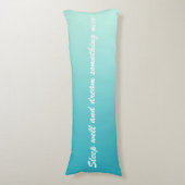 NUR FARBEN - Ozeanblau + Ihr Text Seitenschläferkissen (Vorderseite Vertikal)