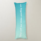 NUR FARBEN - Ozeanblau + Ihr Text Seitenschläferkissen (Rückseite (Vertikal))