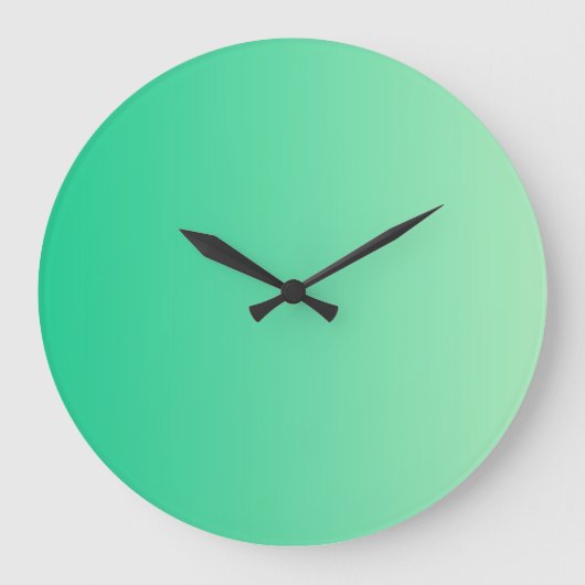 NUR FARBEN - Ozeangrün Große Wanduhr (Vorderseite)