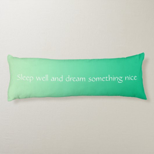 NUR FARBEN - Ozeangrün + Ihr Text Seitenschläferkissen (Rückseite)