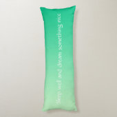 NUR FARBEN - Ozeangrün + Ihr Text Seitenschläferkissen (Rückseite (Vertikal))