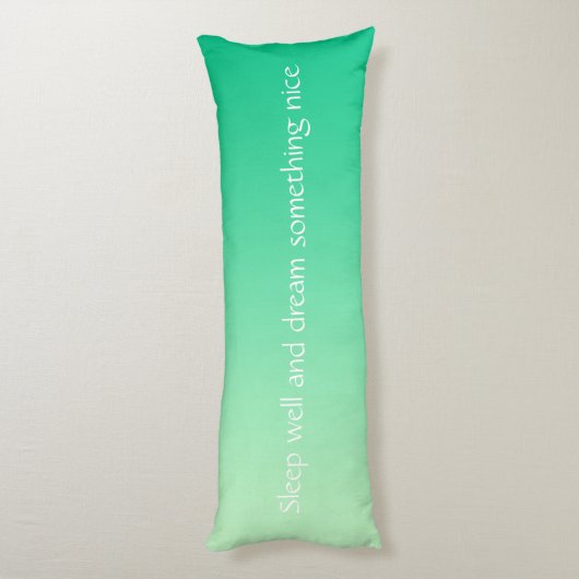 NUR FARBEN - Ozeangrün + Ihr Text Seitenschläferkissen (Rückseite (Vertikal))