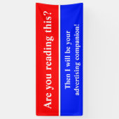 Nur Farbfeuer rot & Streifen + Ihre Idee Banner (Vertikal)