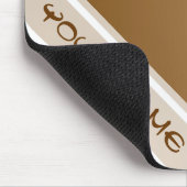 NUR FARBgefälle - braun + Ihr Name Mousepad (Ecke)