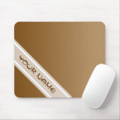 NUR FARBgefälle - braun + Ihr Name Mousepad (Mit Mouse)