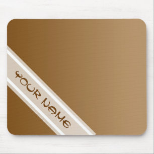 NUR FARBgefälle - braun + Ihr Name Mousepad