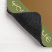 NUR FARBgefälle - braun + Ihr Name Mousepad (Ecke)