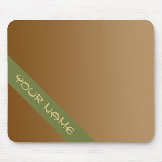 NUR FARBgefälle - braun + Ihr Name Mousepad (Vorne)