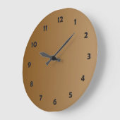 NUR FARBgefälle - braun + Uhrfläche Große Wanduhr (Winkel)