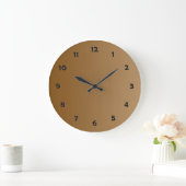 NUR FARBgefälle - braun + Uhrfläche Große Wanduhr (Zuhause)