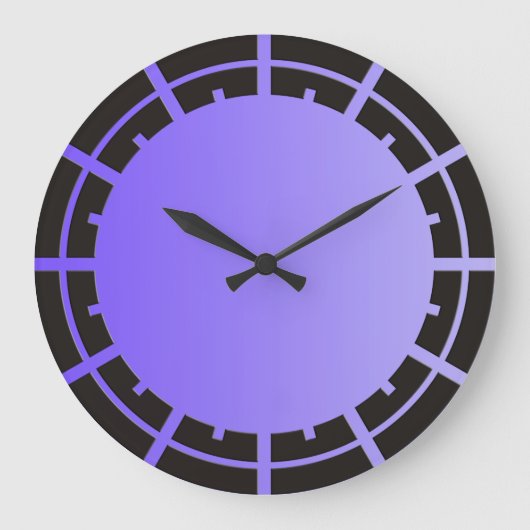 NUR FARBgefälle violett - Ringuhr Große Wanduhr (Vorderseite)