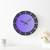 NUR FARBgefälle violett - Ringuhr Große Wanduhr (Zuhause)