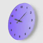 NUR FARBgefälle - violett + Uhrfläche Große Wanduhr (Winkel)