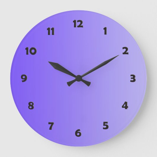 NUR FARBgefälle - violett + Uhrfläche Große Wanduhr (Vorderseite)