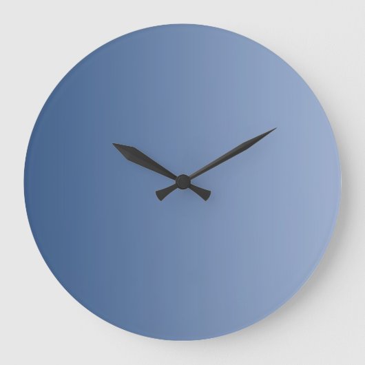 NUR FARBgradienten - blau Große Wanduhr (Vorderseite)