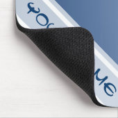 NUR FARBgradienten - blau + Ihr Name Mousepad (Ecke)