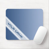 NUR FARBgradienten - blau + Ihr Name Mousepad (Mit Mouse)