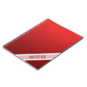 NUR FARBgradienten - Feuer rot + Text Notizblock (Linke Seite)