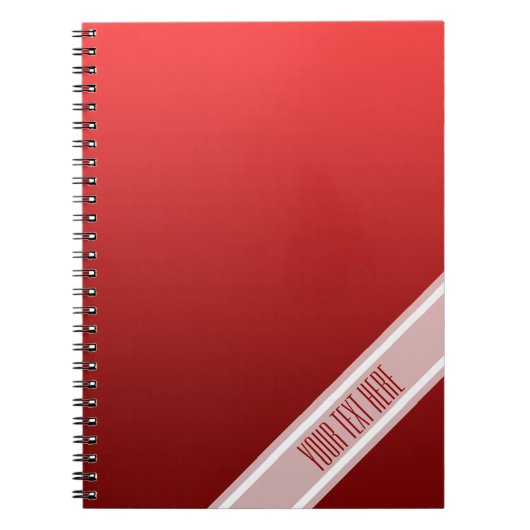 NUR FARBgradienten - Feuer rot + Text Notizblock (Vorderseite)