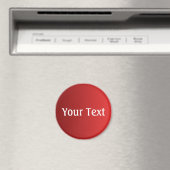NUR FARBgradienten feuern rot + Ihr Text Magnet (In Situ (Geschirrspüler))