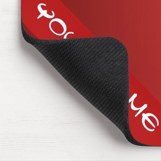 NUR FARBgradienten - Feuerrot + Ihr Name Mousepad (Ecke)