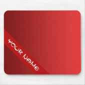 NUR FARBgradienten - Feuerrot + Ihr Name Mousepad (Vorne)