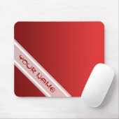 NUR FARBgradienten - Feuerrot + Ihr Name Mousepad (Mit Mouse)