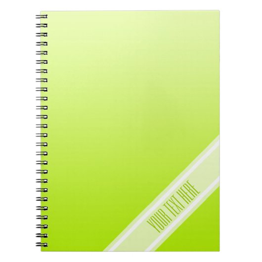 NUR FARBgradienten - Frühlinggrün + Text Notizblock (Vorderseite)