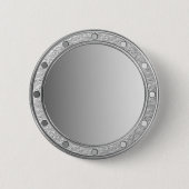 NUR FARBgradienten - grau - Ringe & Dotsilber Button (Vorderseite)
