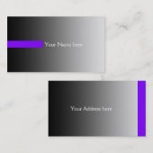 NUR FARBgradienten grau - Streifen violett + Text Visitenkarte (Vorne/Hinten)