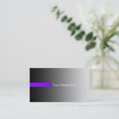 NUR FARBgradienten grau - Streifen violett + Text Visitenkarte (Stehend Vorderseite)