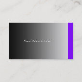 NUR FARBgradienten grau - Streifen violett + Text Visitenkarte (Rückseite)