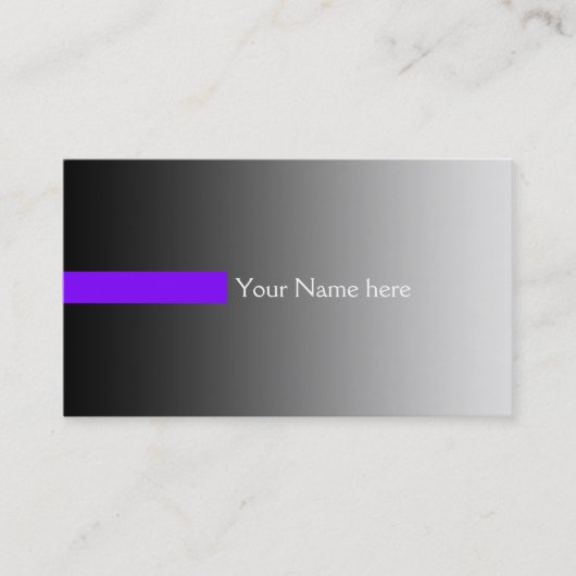 NUR FARBgradienten grau - Streifen violett + Text Visitenkarte (Vorderseite)