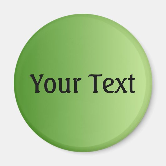 NUR FARBgradienten Grün + Text Magnet (Vorne)