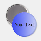 NUR FARBgradienten königsblau + Ihr Text Magnet (Vorderseite/Rückseite)