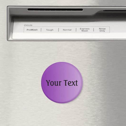 NUR FARBgradienten lila + Ihr Text Magnet (In Situ (Geschirrspüler))
