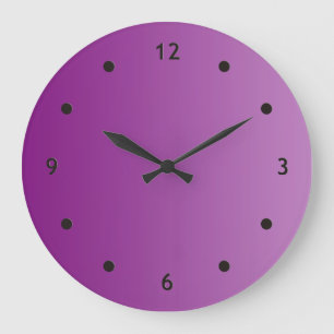 NUR FARBgradienten - Magenta + Uhrpunkt Gesichtspu Große Wanduhr