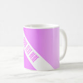 NUR FARBgradienten Neon Pink + Ihr Text Kaffeetasse (VorderseiteRechts)