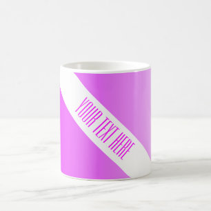 NUR FARBgradienten Neon Pink + Ihr Text Kaffeetasse