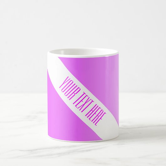 NUR FARBgradienten Neon Pink + Ihr Text Kaffeetasse (Mittel)